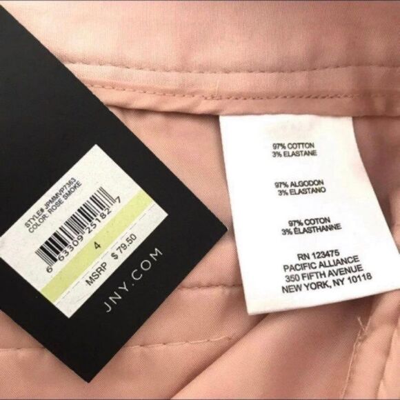NWT $80 Jones New York Pants Stretch Career Sz 4 Rose Smoke Blush Pink Insm 28" - Picture 3 of 12